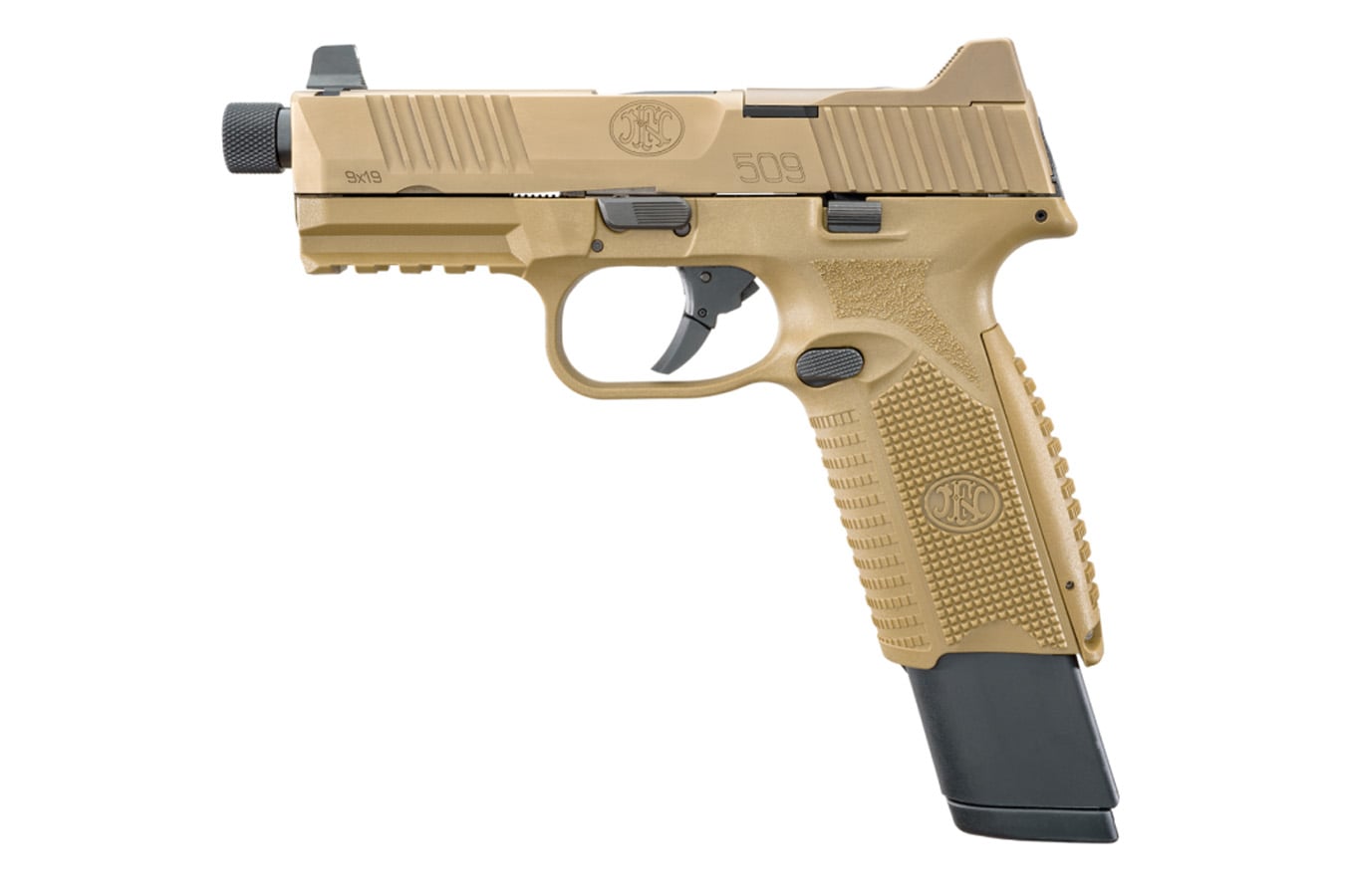 FNH 509 Tactical 9mm Flat Dark Earth Striker-Fired Optic Ready Pistol