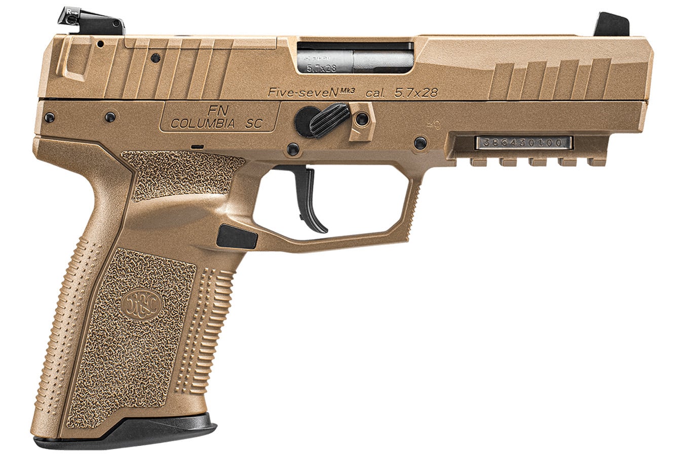 FN Five-seveN 5.7x28mm MRD Optic Ready Pistol with 4.8 Inch Barrel and FDE Finish