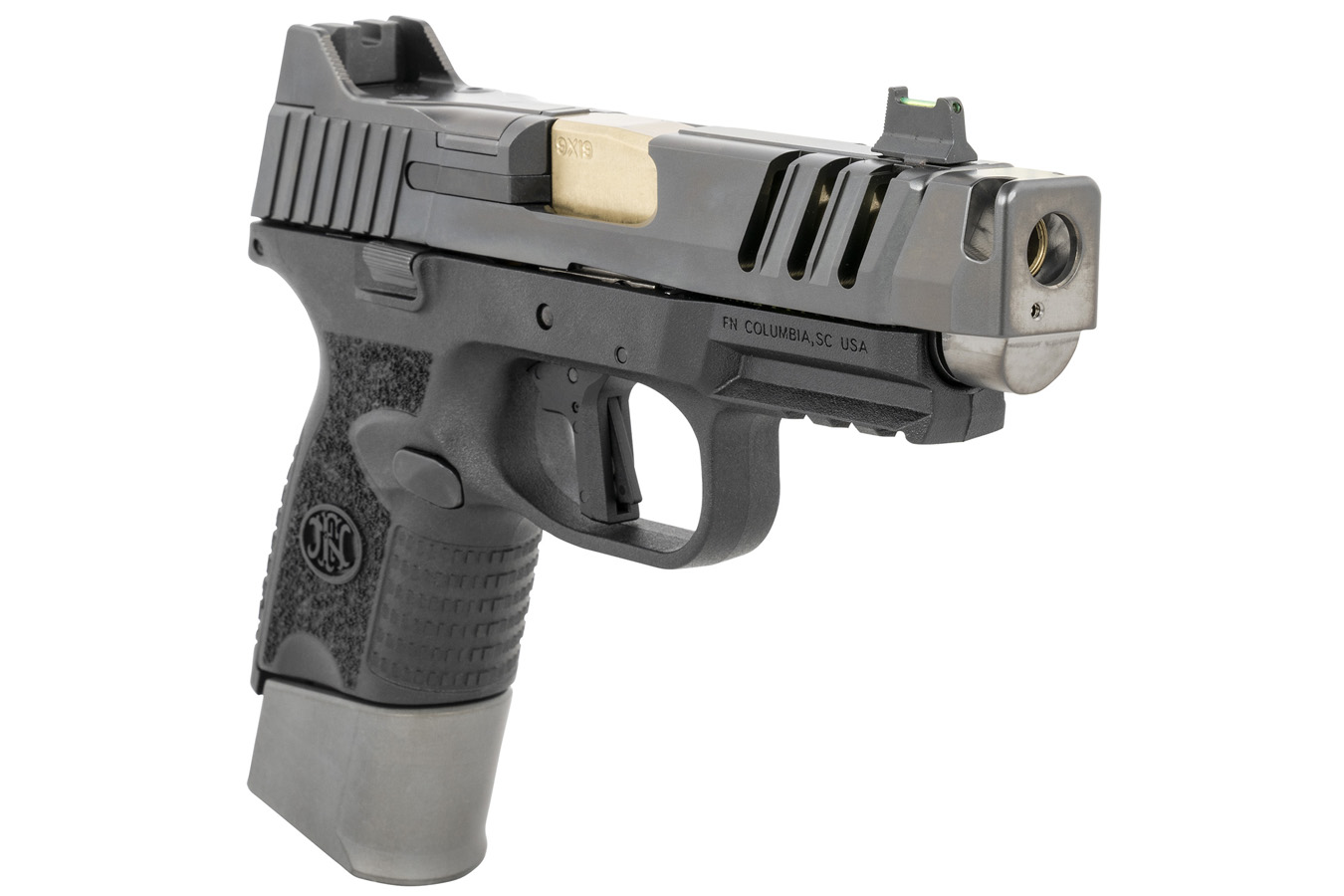 FN 509 CC Edge 9mm Optic Ready Pistol with Gold Barrel and Black Frame
