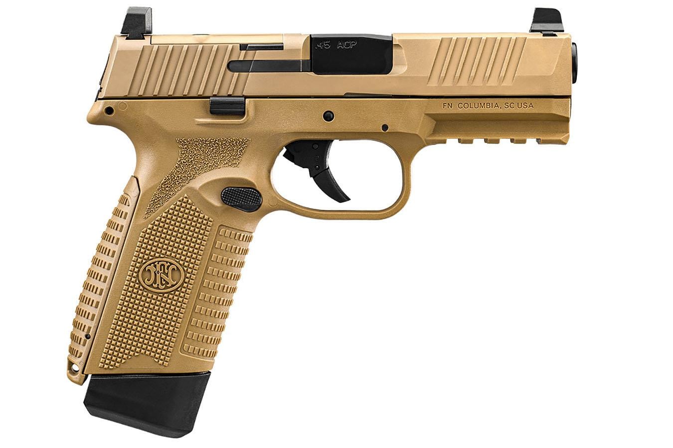 FN 545 MRD 45ACP Semi-Auto Optic-Ready Pistol with FDE Finish