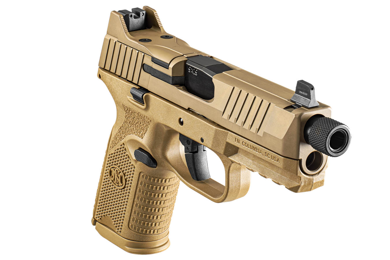 FNH 509 Midsize Tactical 9mm FDE Optic Ready Pistol with Threaded Barrel