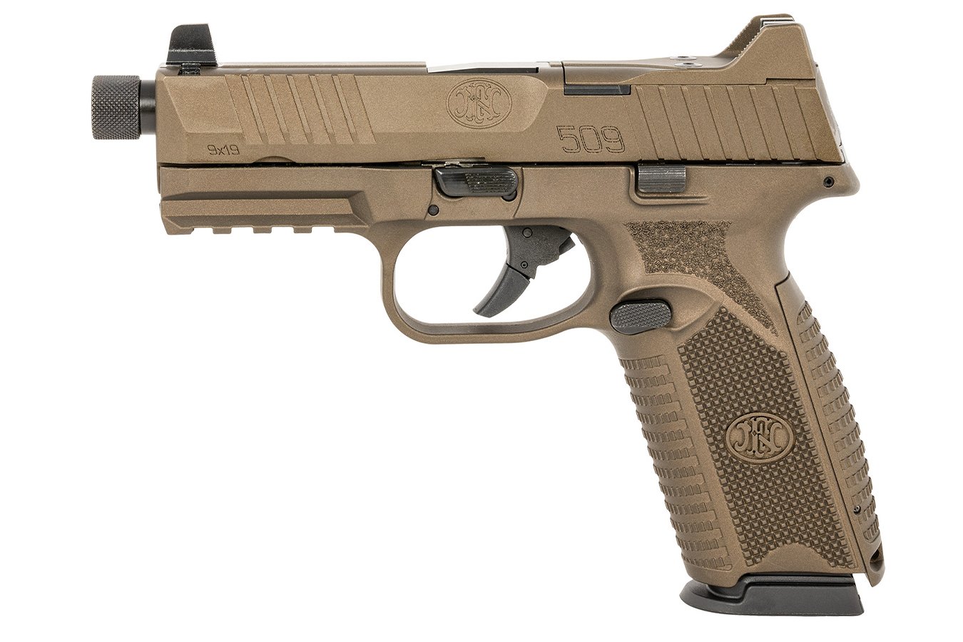 FNH 509 Tactical 9mm Optic Ready Pistol with Burnt Bronze Cerakote Finish and Five T