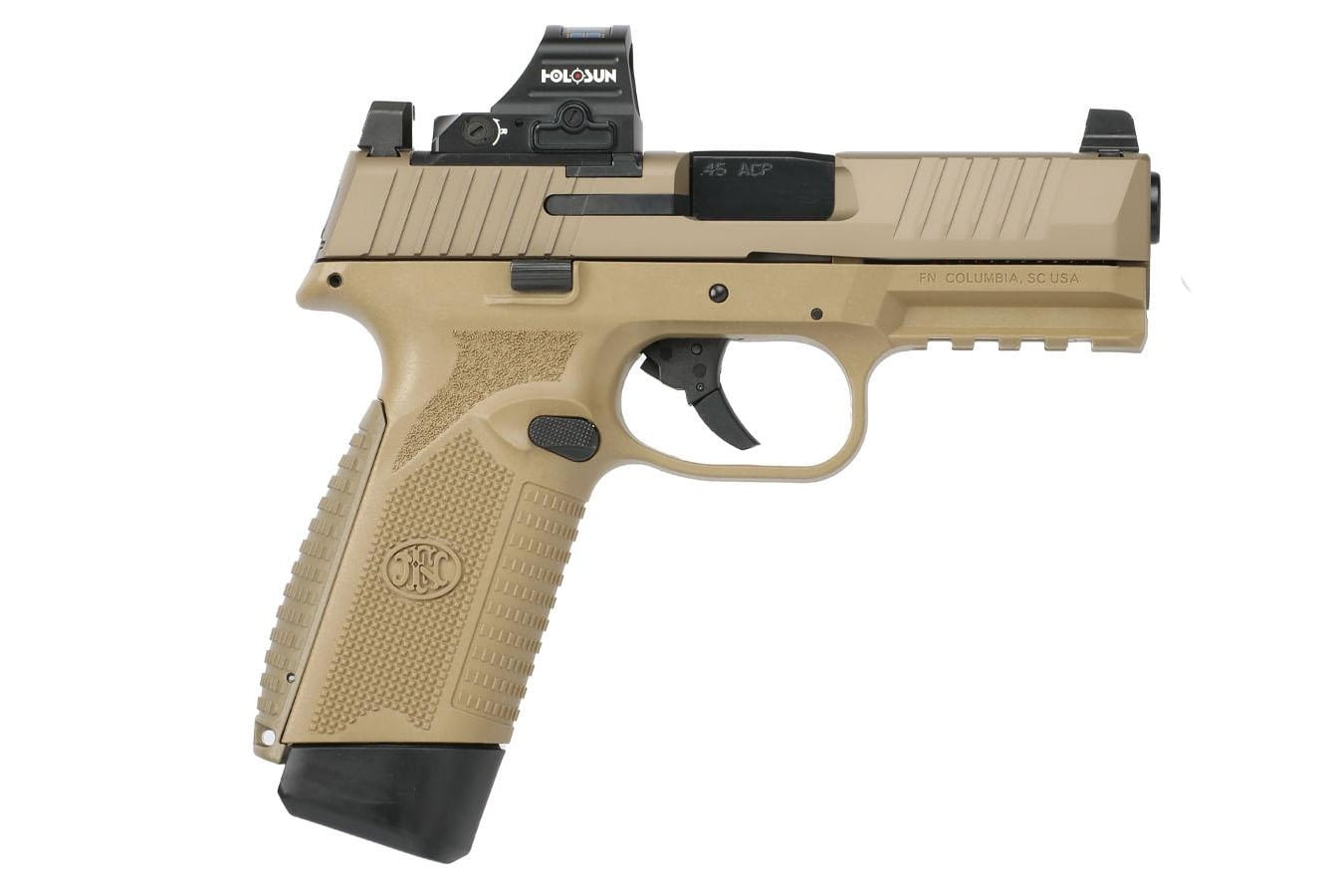 FN 545 45 ACP FDE Semi-Automatic Pistol with Holosun 407C