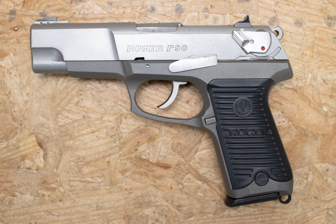 RUGER P90 45ACP Police Trade-In Pistol with Two-Tone Finish