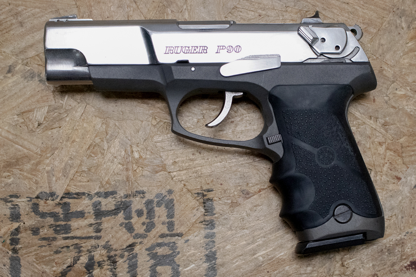 RUGER P90 45ACP Police Trade-In Pistol with Two-Tone Finish
