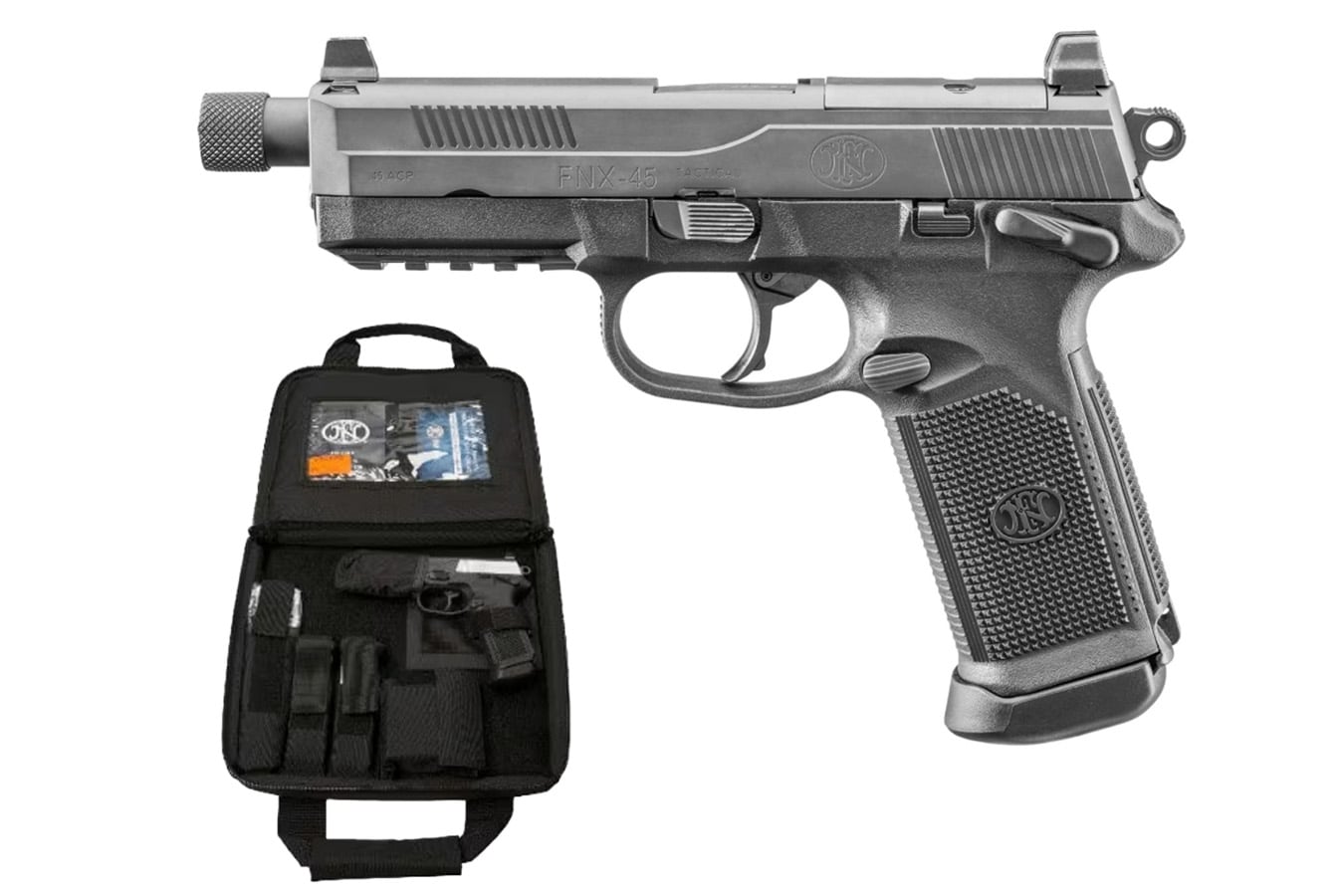 FNH FNX-45 Tactical 45 Auto Black Pistol with Threaded Barrel