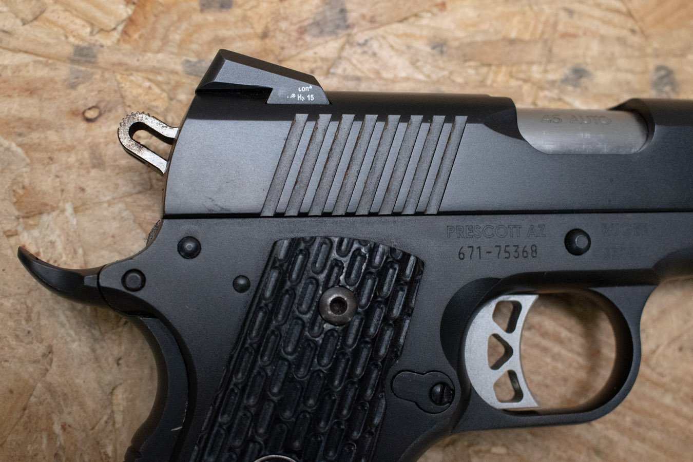RUGER SR1911 45ACP Police Trade-In Pistol with Textured Grips