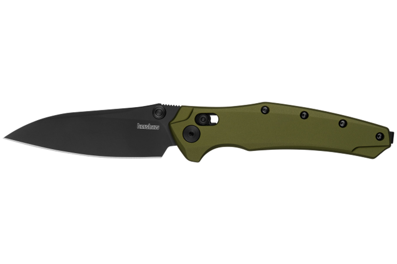 Kershaw Knives Bareknuckle Folding Pocket Knife - DuraLock, Olive Green