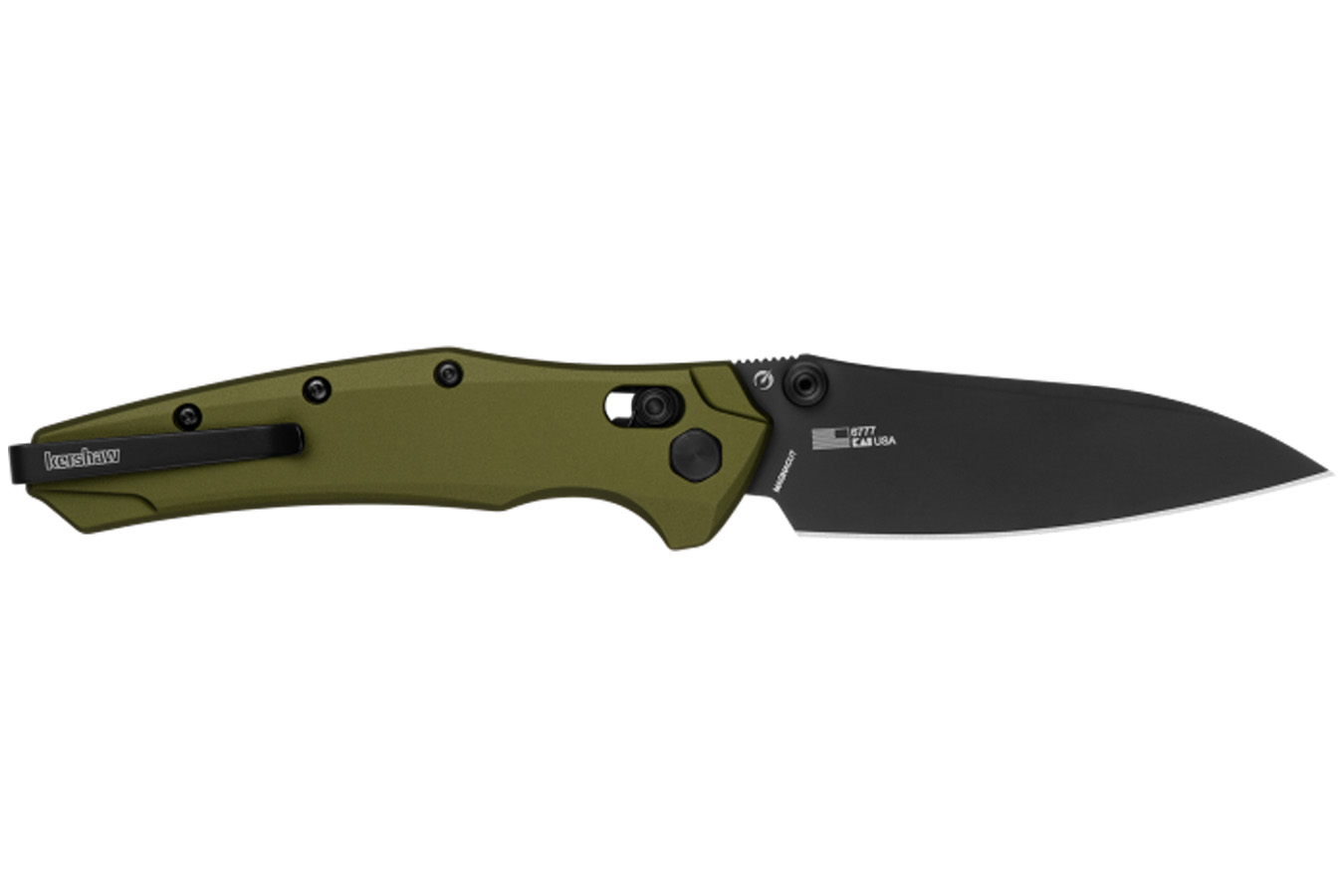 Kershaw Knives Bareknuckle Folding Pocket Knife - DuraLock, Olive Green