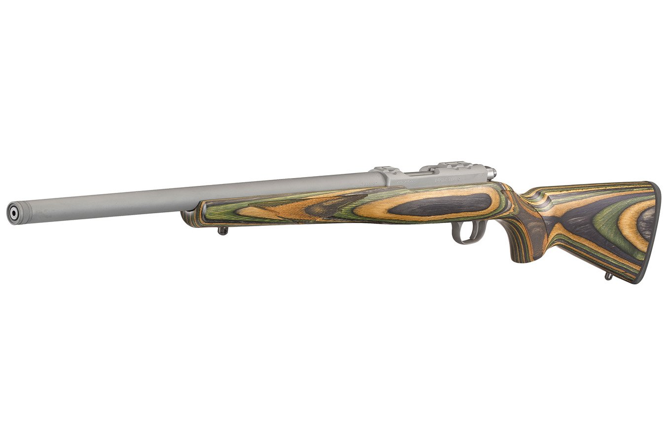 RUGER Model 77/17 17 Hornet Rifle with Threaded Stainless Barrel and Green Mountain Stock