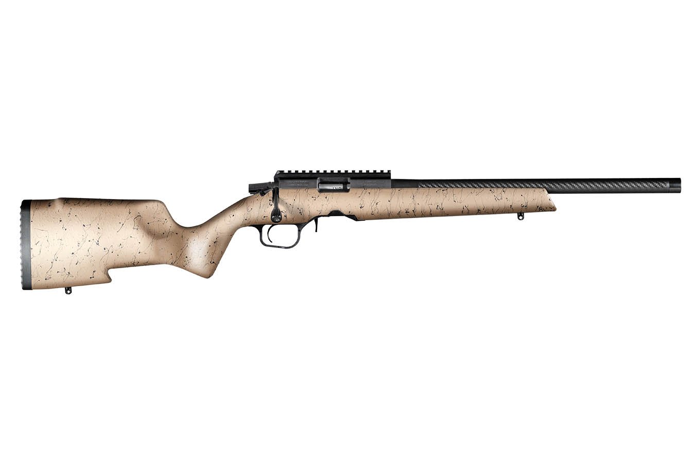 CHRISTENSEN ARMS Ranger 17 HMR Bolt-Action Rifle with Tan/Black Webbed Stock