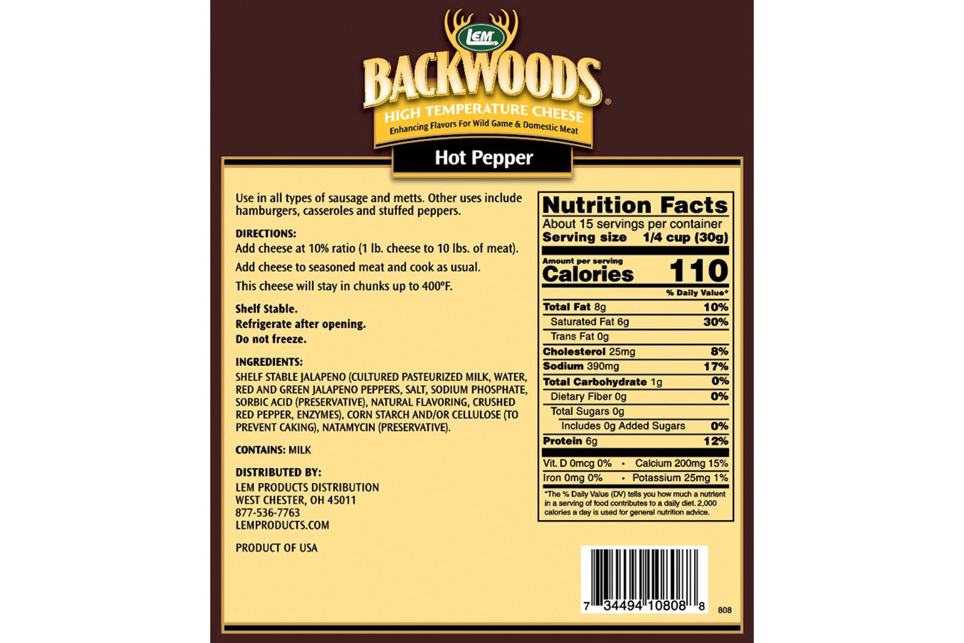 Lem Backwoods 1Lb High Temperature Hot Pepper