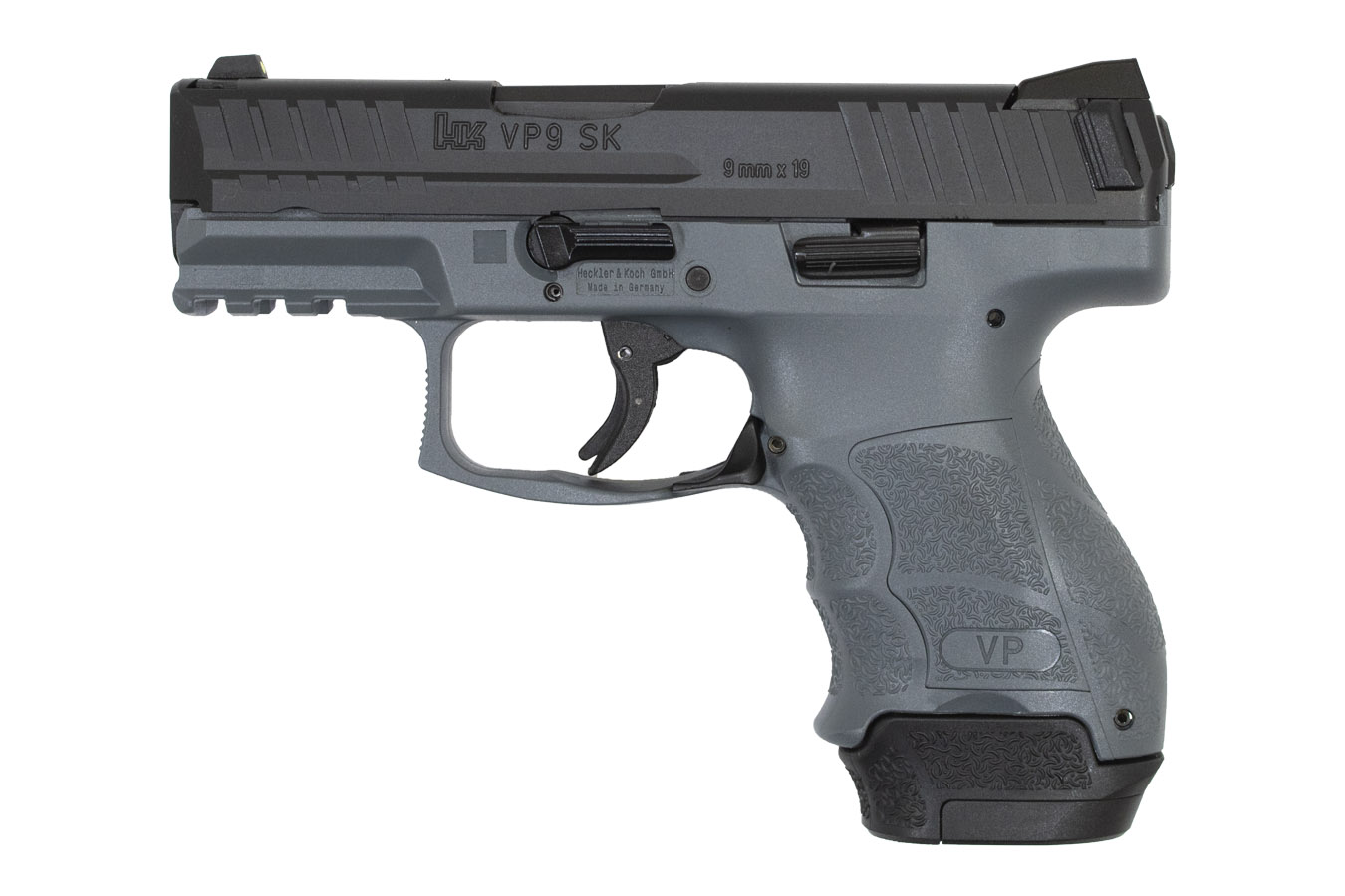 H  K VP9SK Subcompact 9mm Pistol with Gray Frame
