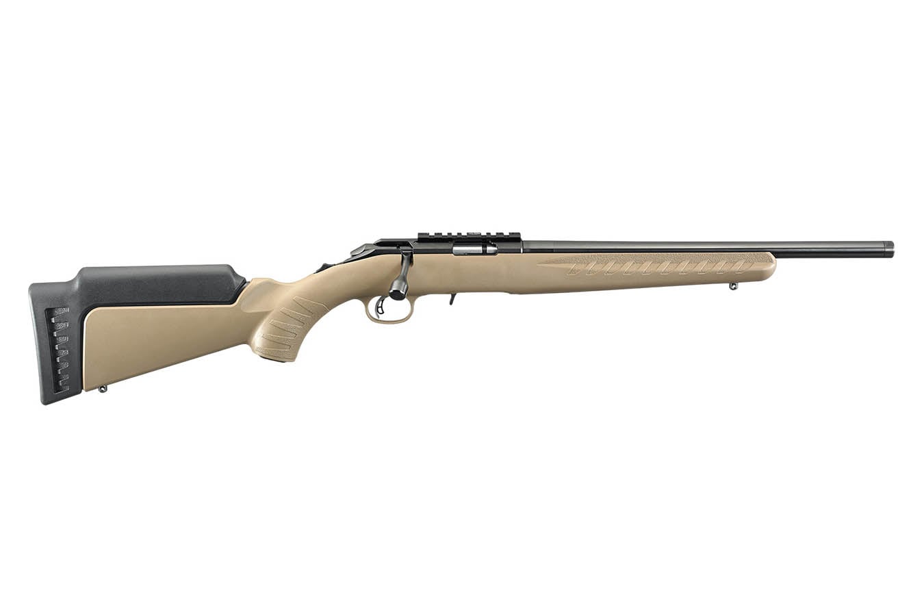 RUGER American Rimfire 22 WMR Bolt-Action Rifle with FDE Stock and Threaded Barrel