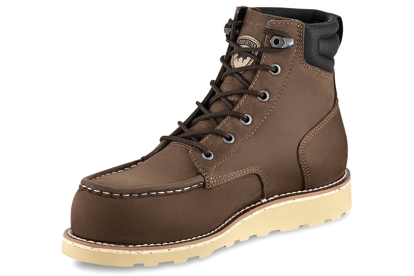 Irish Setter Red Wing Pipestone Unisex 6-Inch Brown Full-Grain Leather Work Boot with Traction Tred Outsole and Electrical Hazard Protection