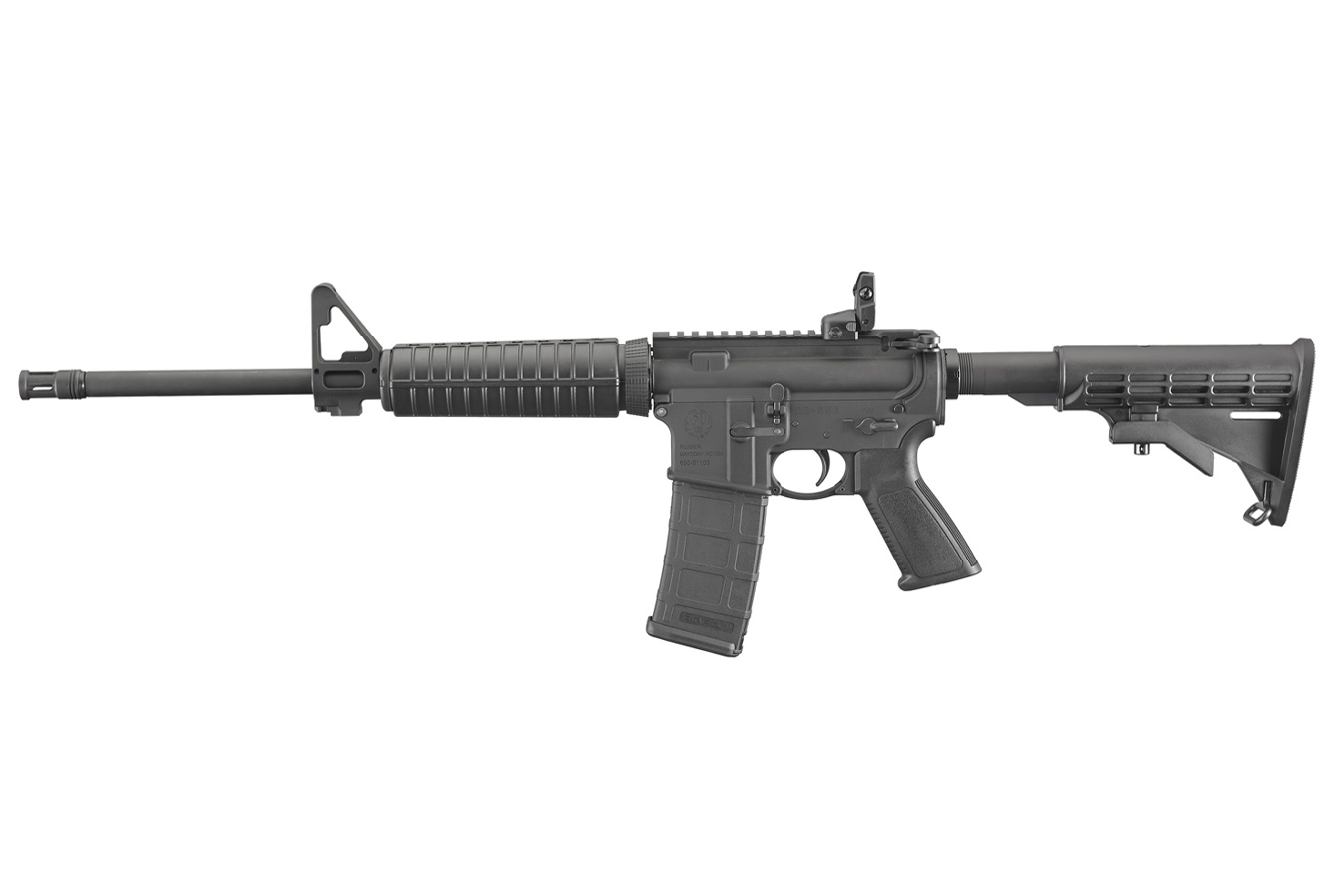 RUGER AR-556 5.56mmm Semi-Automatic Rifle with United We Stand Laser Engraving