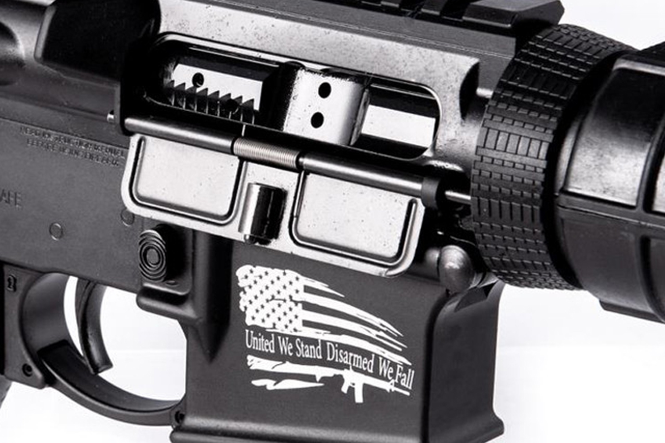 RUGER AR-556 5.56mmm Semi-Automatic Rifle with United We Stand Laser Engraving