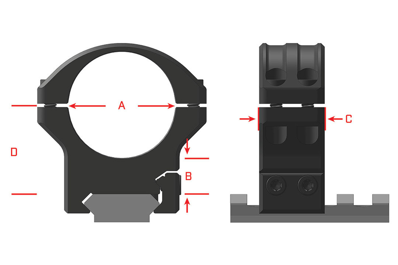 WARNE HyperLite 30mm, Medium Dark Earth Rings