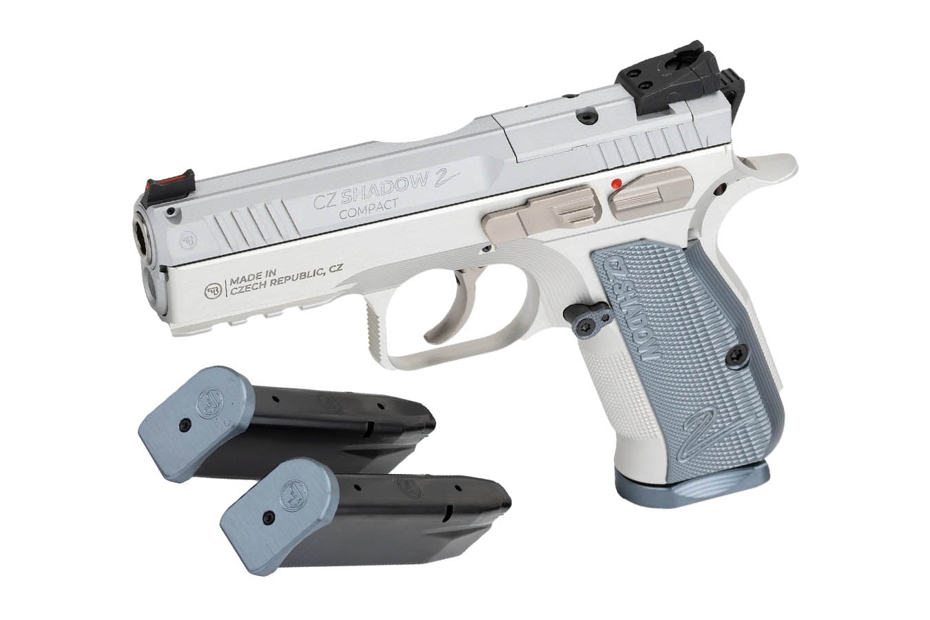 CZ Shadow II Compact Industrial Series 9mm Semi-Auto Pistol with Silver Finish