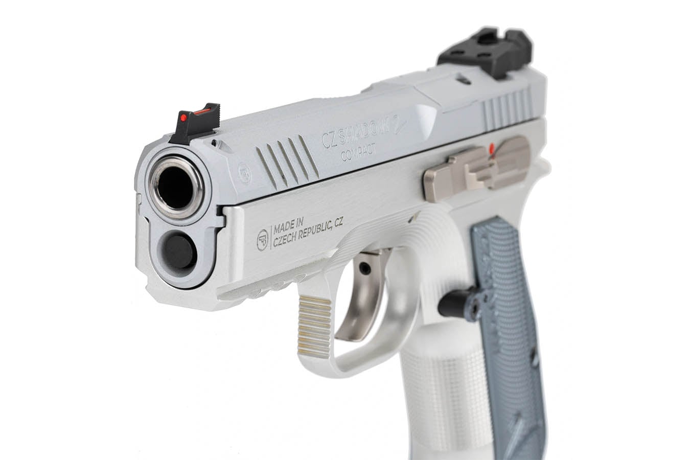 CZ Shadow II Compact Industrial Series 9mm Semi-Auto Pistol with Silver Finish