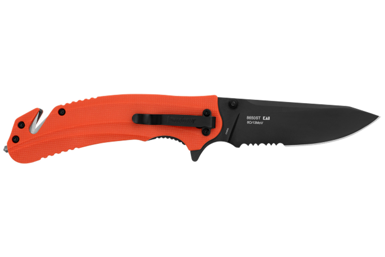 Kershaw Knives Barricade Folding Pocket Knife - Orange, Serrated