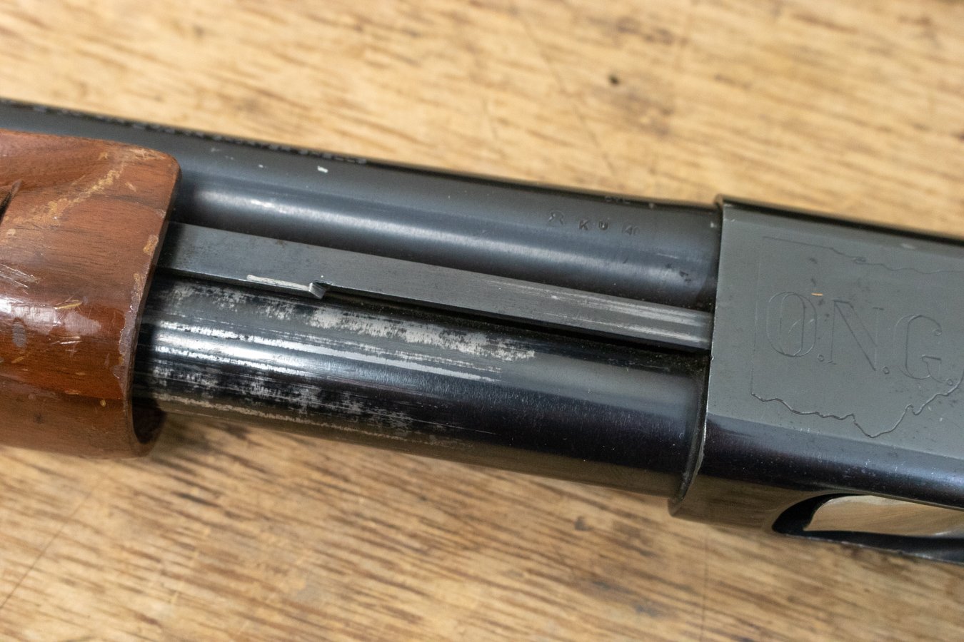 REMINGTON 870 Wingmaster 12 Gauge Police Trade-In Shotguns with Ohio National Guard Stamp 