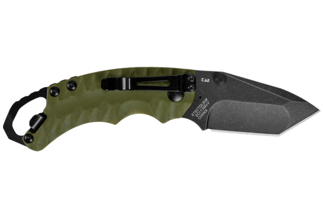Kershaw Knives Shuffle Folding Pocket Knife - Tanto, Olive Green
