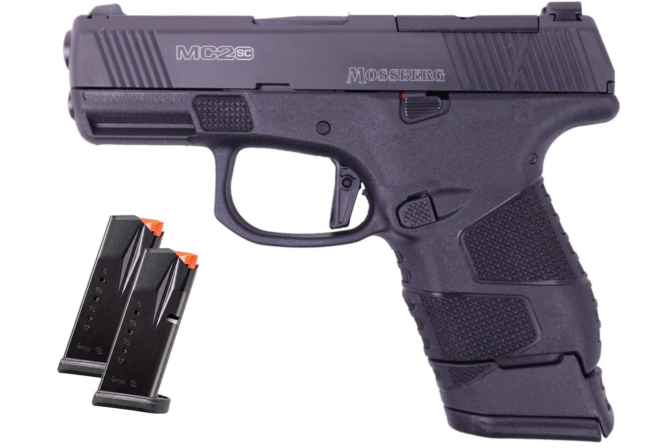 Mossberg MC2sc 9mm Optic Ready Subcompact Pistol with Three Magazines (No Manual Safety)