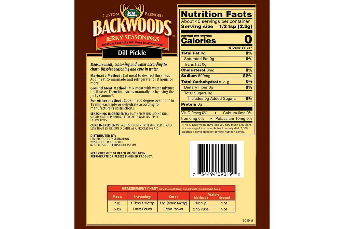LEM Backwoods Dill Pickle Jerky Seasoning