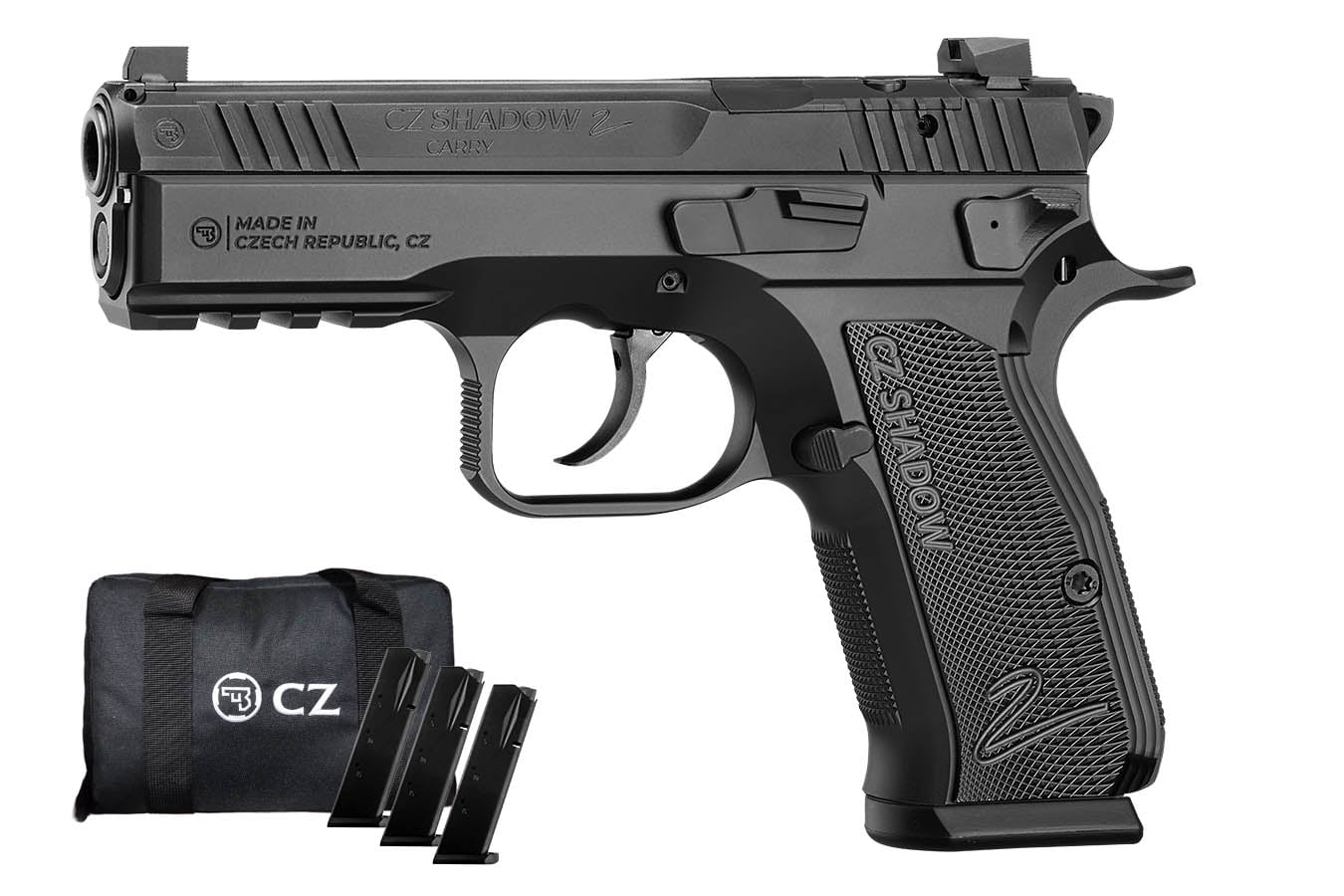 CZ Shadow 2 Carry 9mm Optic Ready Pistol with Four Magazines and Range Bag