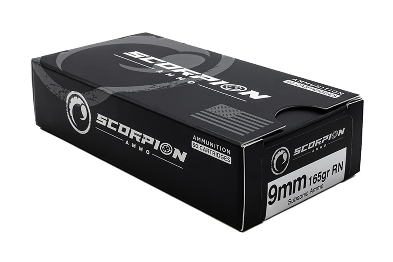 Scorpion 9mm 165 gr RN Subsonic 50/Box