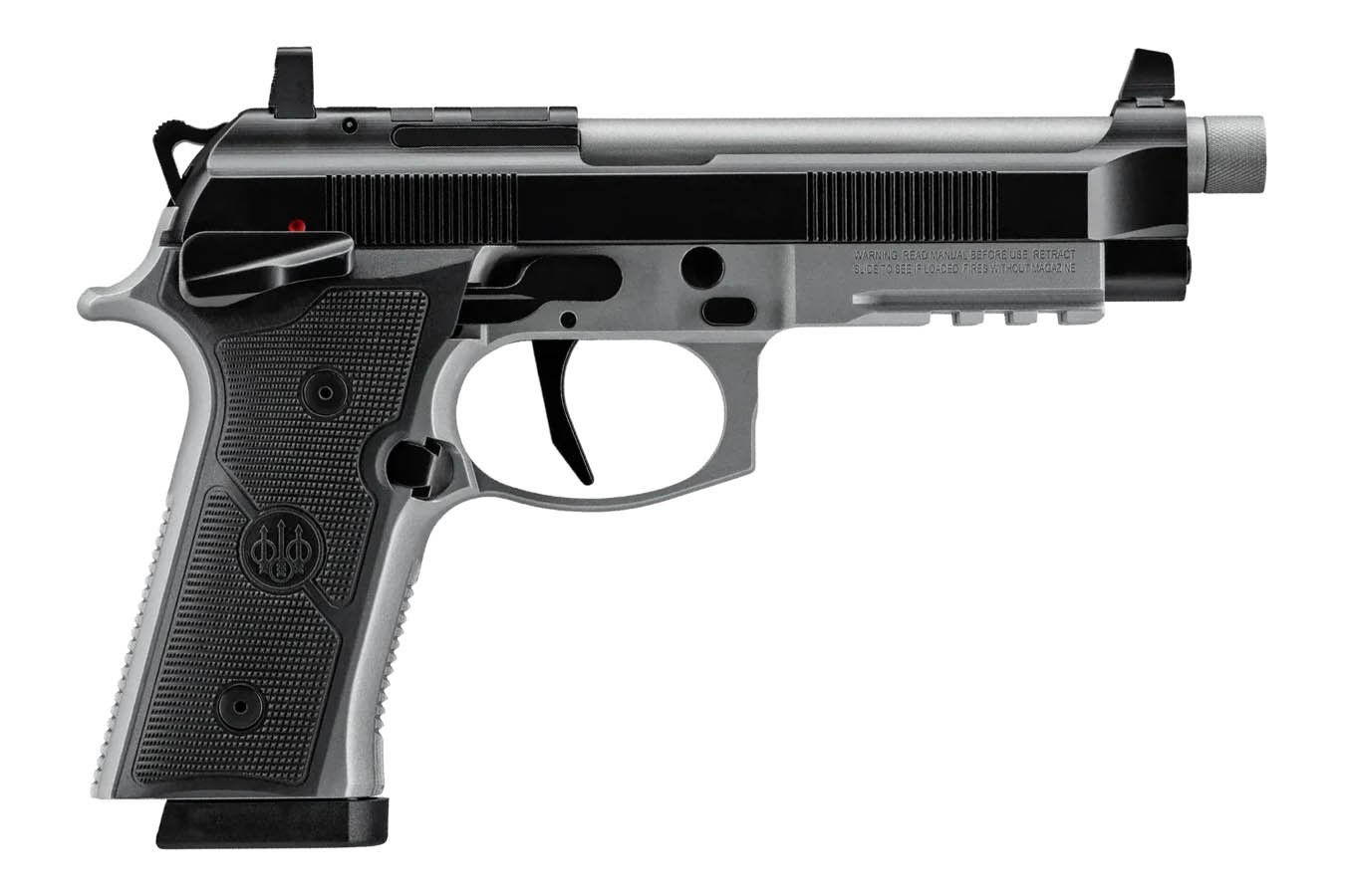 BERETTA 92XI SAO Tactical 9mm Optic Ready Two Tone Pistol with Threaded Barrel and Suppressor Height Night Sights