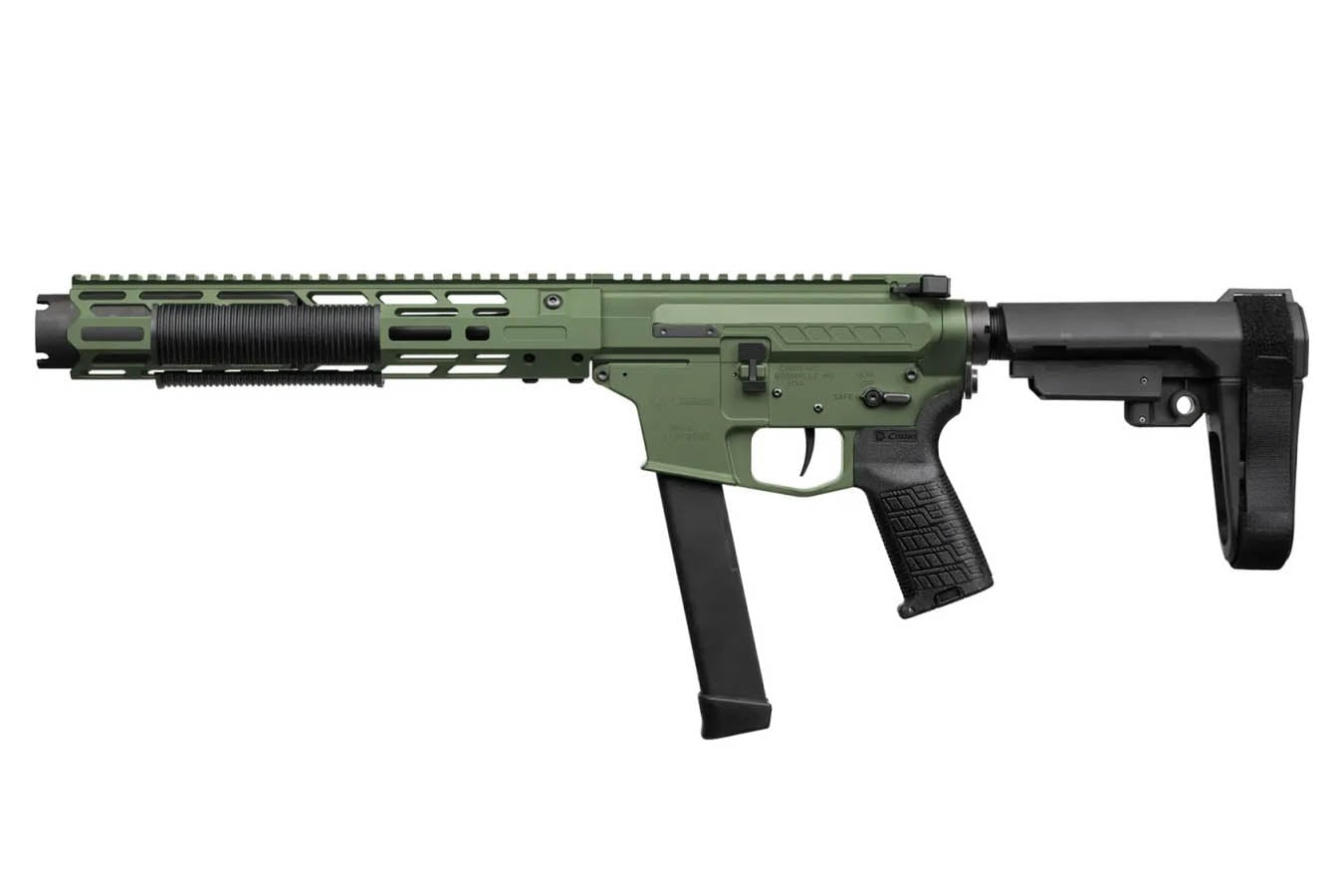 CMMG ZEROED BANSHEE 9mm AR Pistol with FS Green Finish (Unsuppressed)