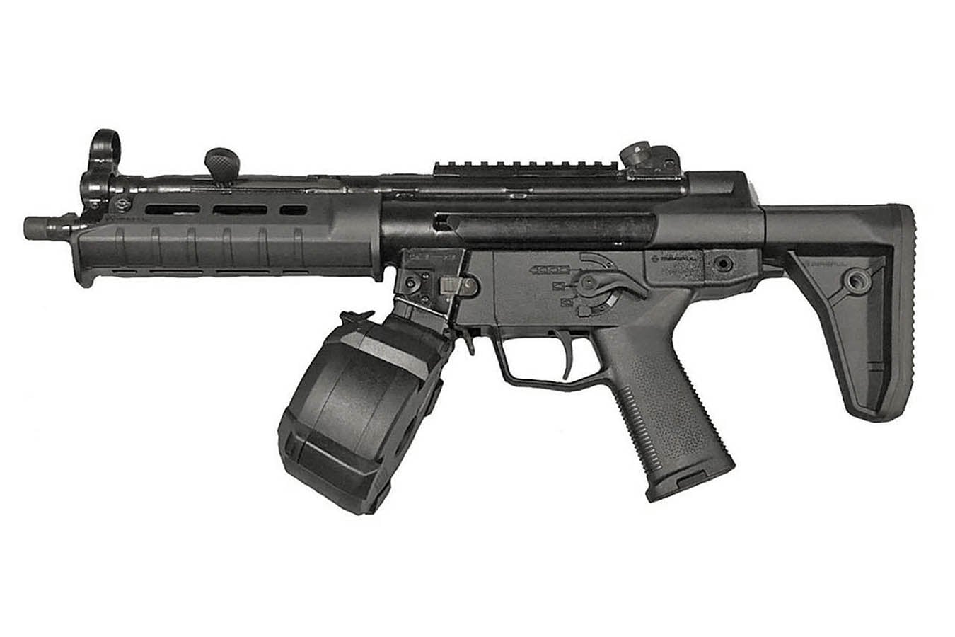 PTR INDUSTRIES INC. 9CT 9mm Short Barreled Rifle with 50 Round Drum, Timney Trigger and Threaded Barrel