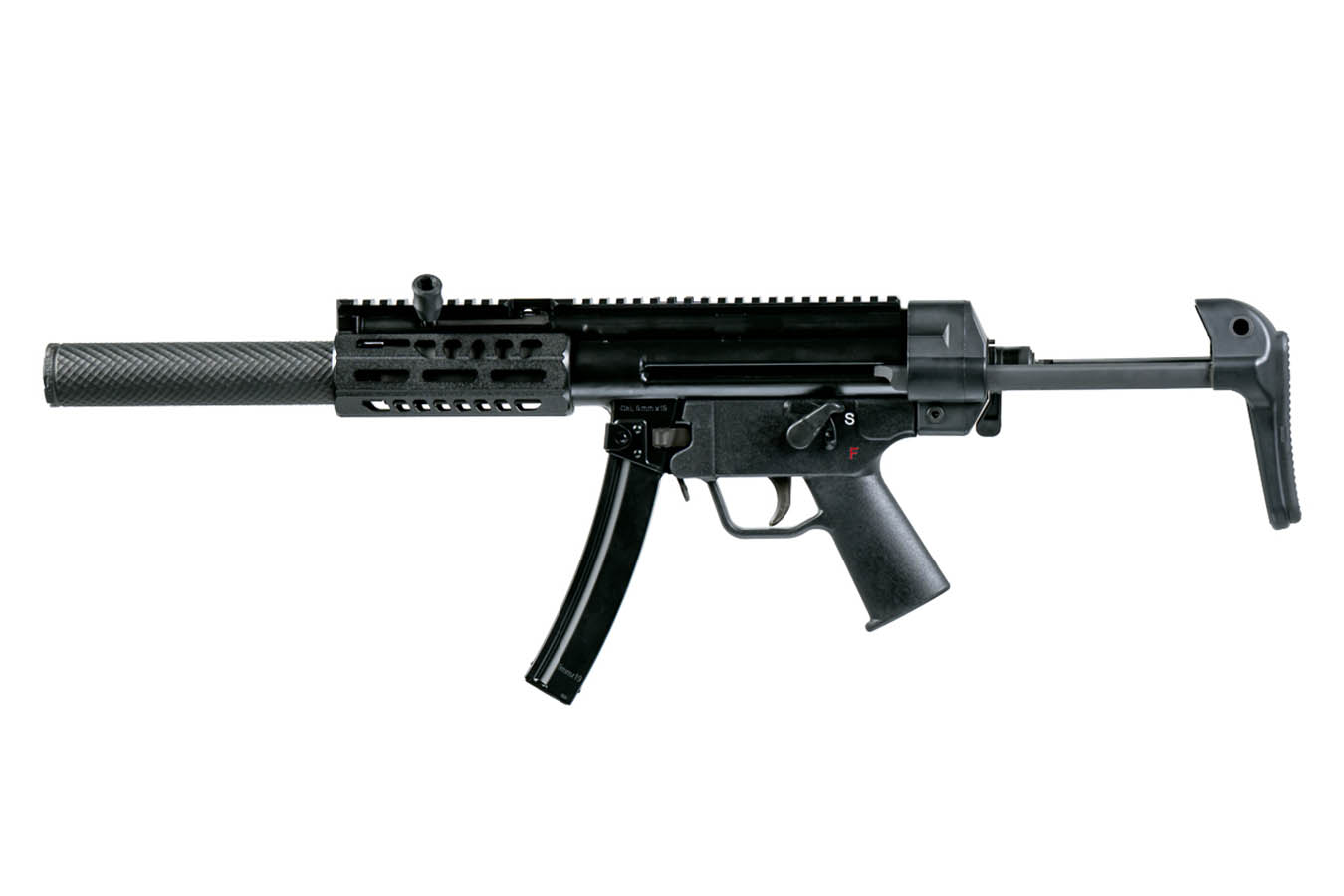 Ptr Industries PTR 9SDM-A 9mm Semi-Auto Short-Barreled Rifle w/ CS1 Collapsible Stock and Vent 2 Suppressor