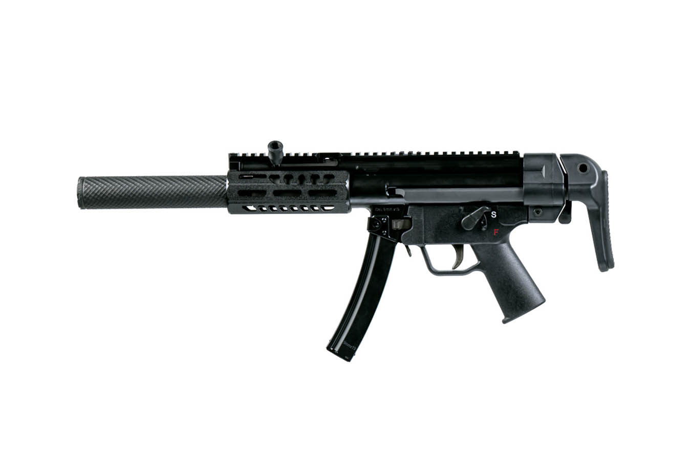 Ptr Industries PTR 9SDM-A 9mm Semi-Auto Short-Barreled Rifle w/ CS1 Collapsible Stock and Vent 2 Suppressor
