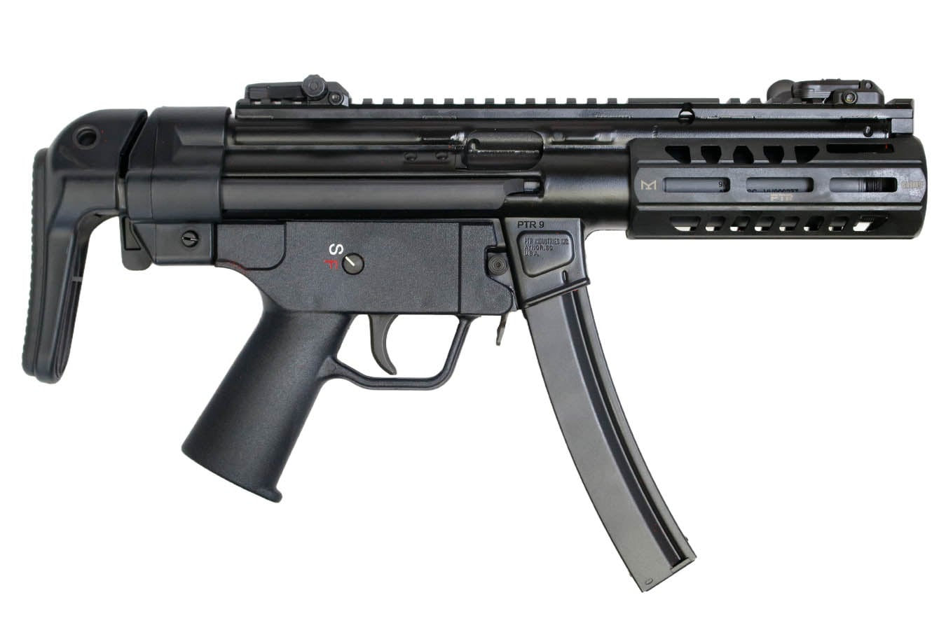 Ptr Industries 9SDM 9mm Semi-Auto Short-Barreled Rifle w/ CS1 Collapsible Stock and Velocity Reduction Device 