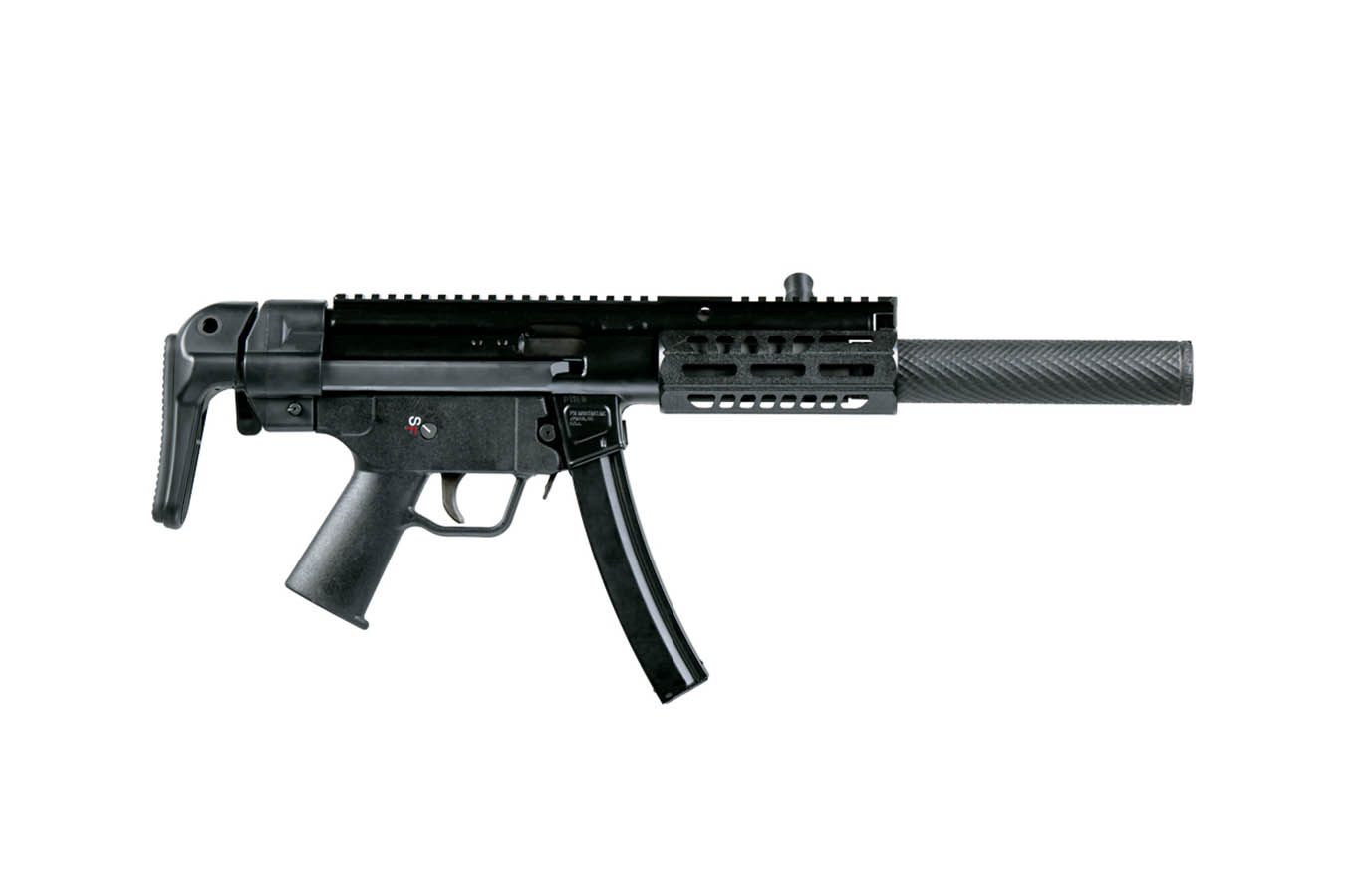Ptr Industries PTR 9SDM-A 9mm Semi-Auto Short-Barreled Rifle w/ CS1 Collapsible Stock and Vent 2 Suppressor