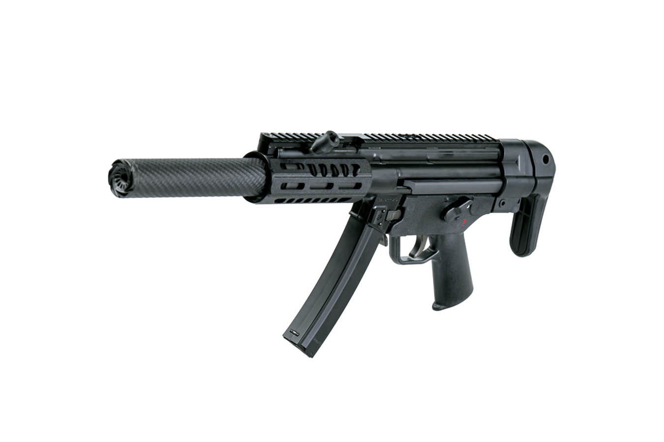 Ptr Industries PTR 9SDM-A 9mm Semi-Auto Short-Barreled Rifle w/ CS1 Collapsible Stock and Vent 2 Suppressor
