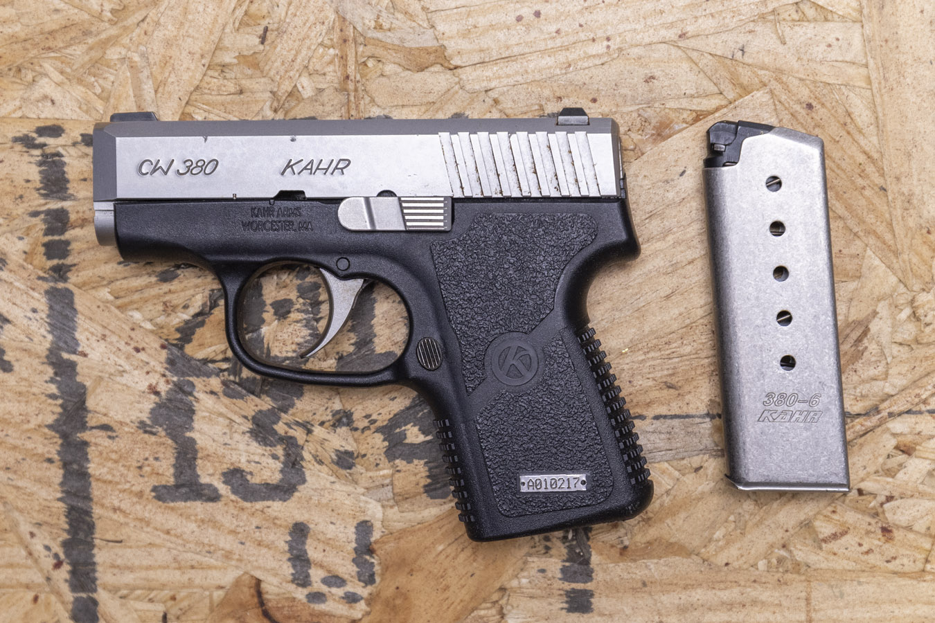 KAHR ARMS CW380 .380ACP Police Trade-In Pistol with Stainless Steel Slide