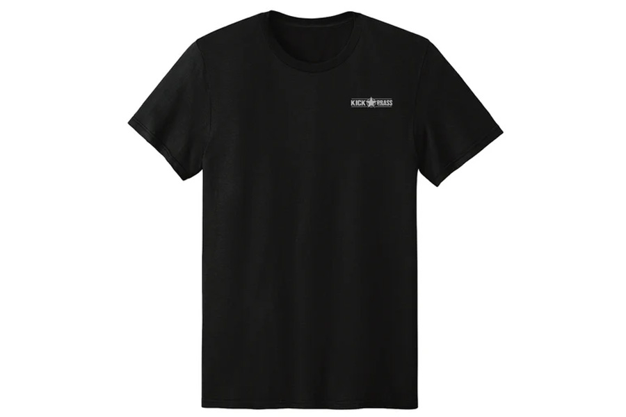 540 Brands Kick Brass Eagle Face Flag Short Sleeve Tee Black