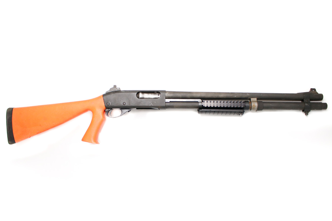 REMINGTON 870 Express Magnum 12GA Police Trade-In with Orange Grip/Stock