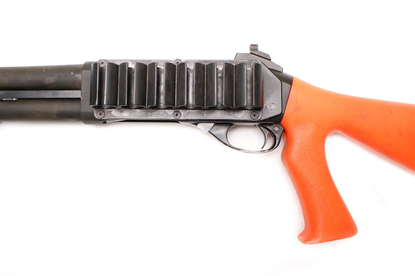 REMINGTON 870 Express Magnum 12GA Police Trade-In with Orange Grip/Stock