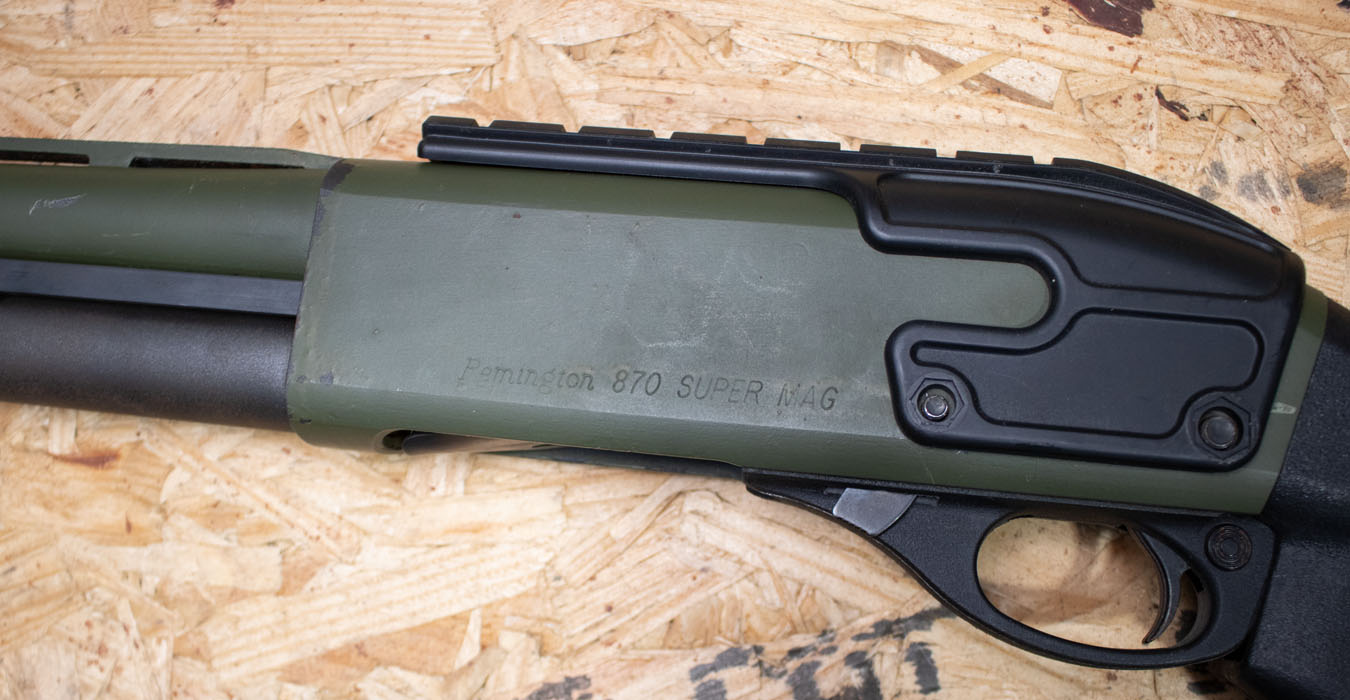 REMINGTON 870 Super Magnum 12 Gauge Police Trade-In Shotgun with OD Cerakote Finish
