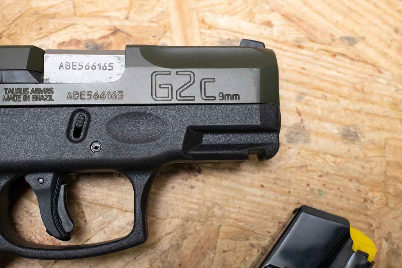 TAURUS G2C 9mm Police Trade-In Pistol with OD Green Slide, Extra Magazine