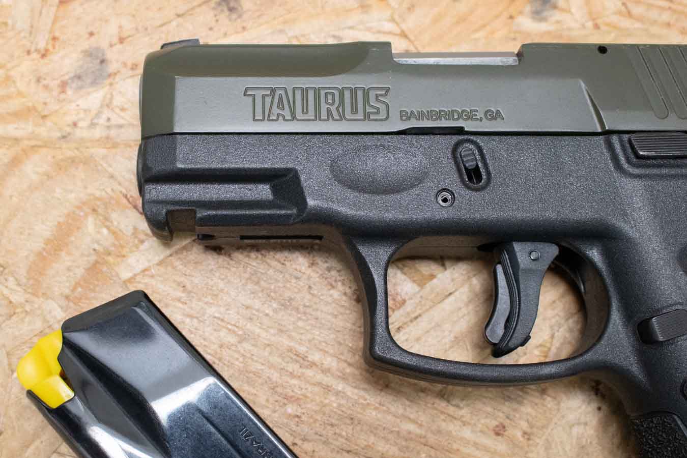 TAURUS G2C 9mm Police Trade-In Pistol with OD Green Slide, Extra Magazine