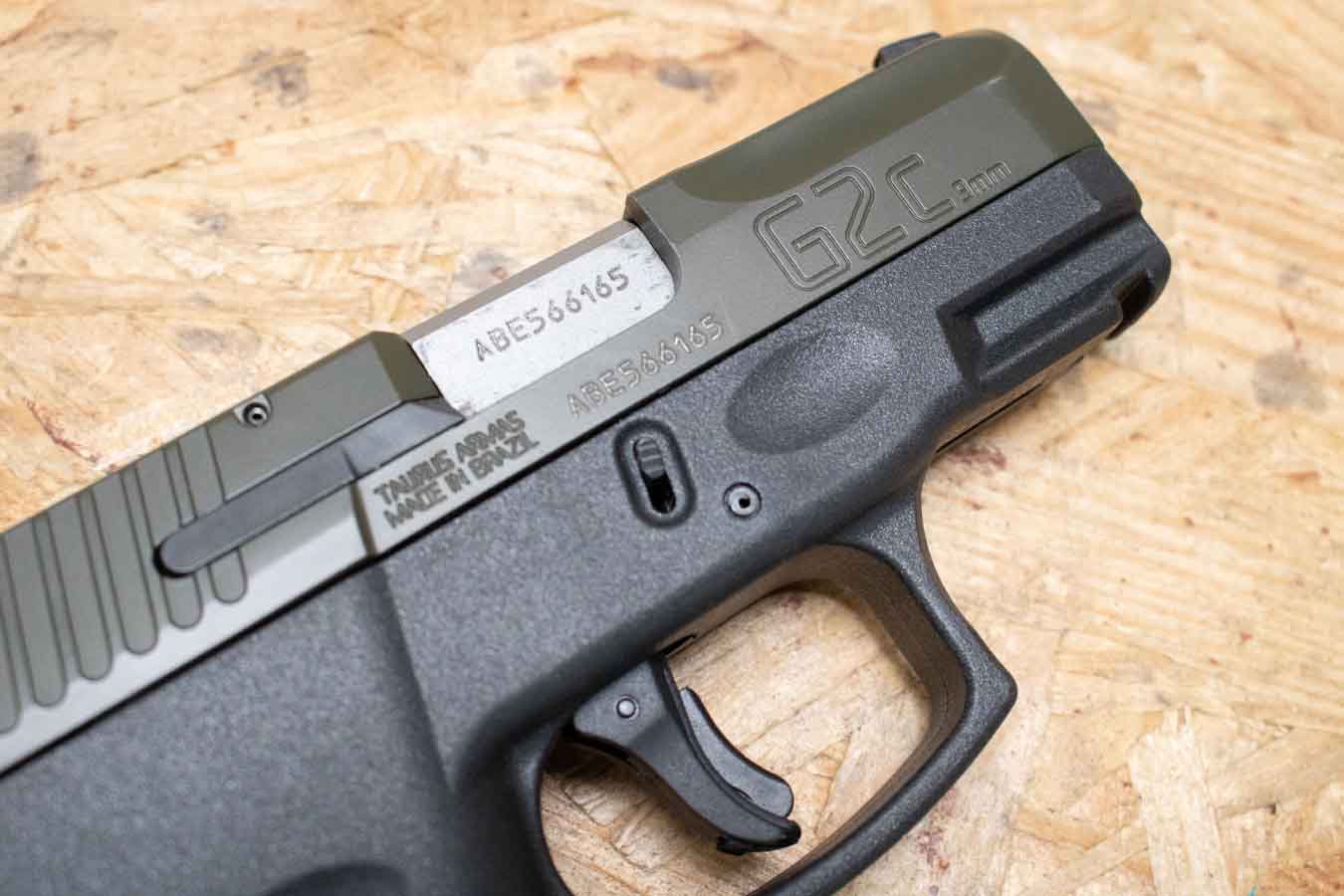 TAURUS G2C 9mm Police Trade-In Pistol with OD Green Slide, Extra Magazine