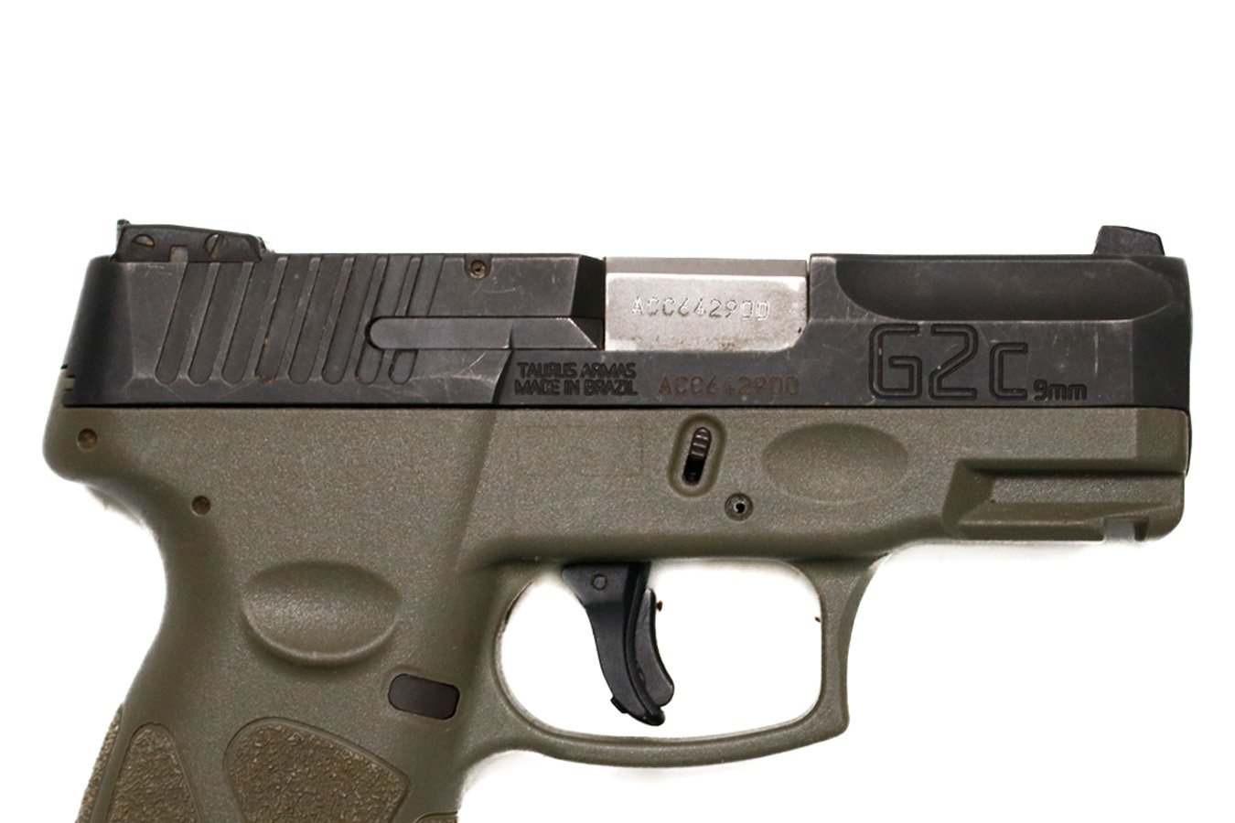 TAURUS G2C 9mm Police Trade-In Pistol with OD Green Frame