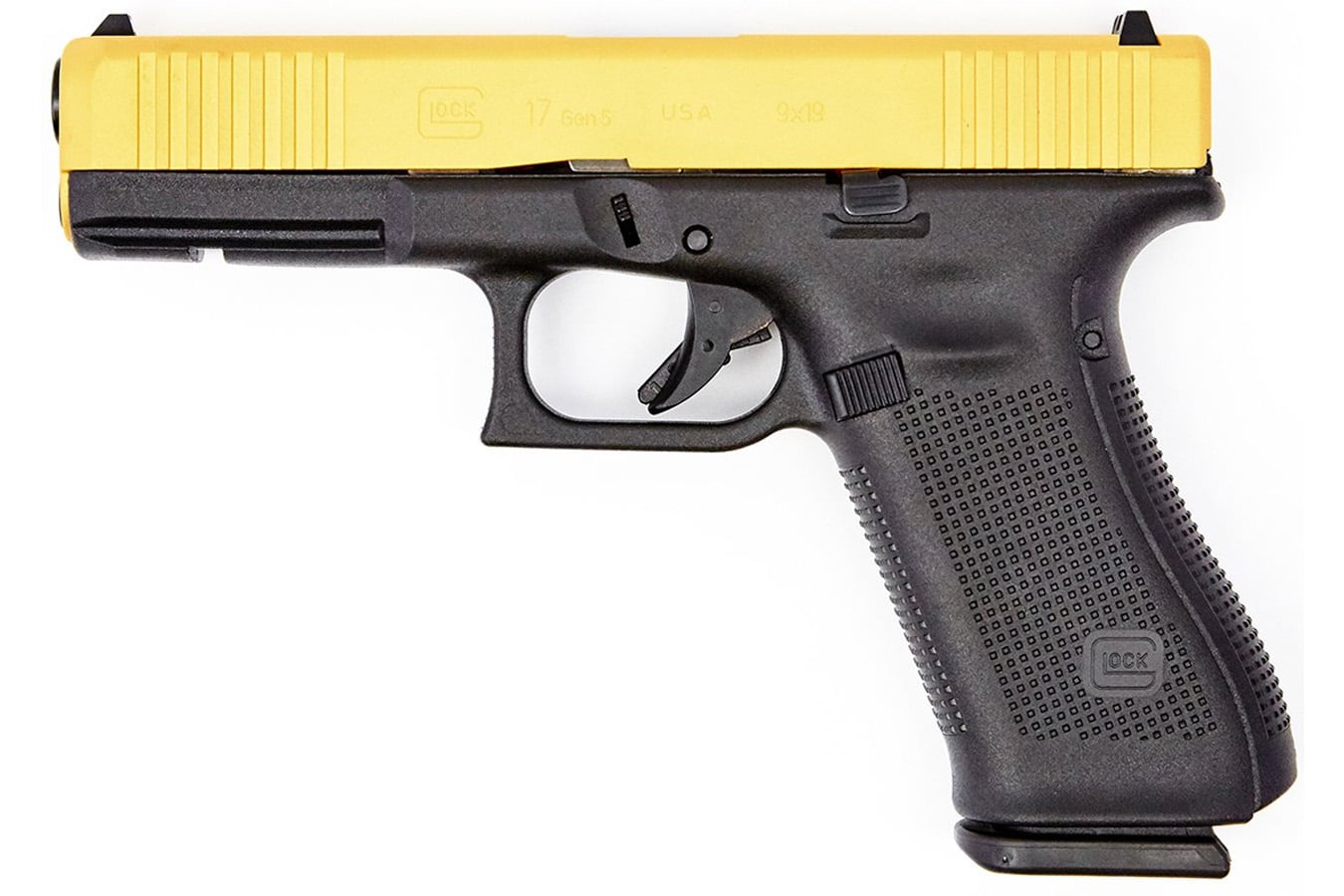GLOCK Model 17 Gen5 9mm Pistol with Cerakote Gold Slide
