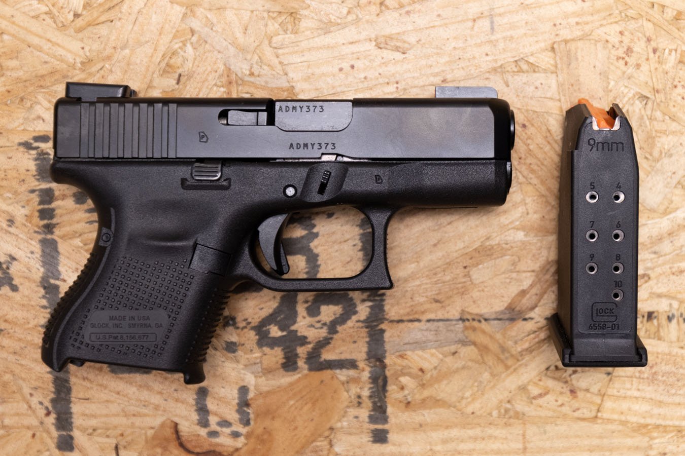 GLOCK 26 Gen5 9mm Police Trade-In Pistol with Night Sights